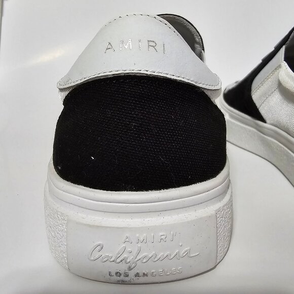 Amiri Skeleton Black White Low Slip-on Shoes Sneakers Size US 8.5 EU 41 main image 5